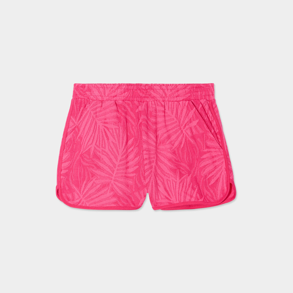 Short avec taille élastiquée rose fushia femme