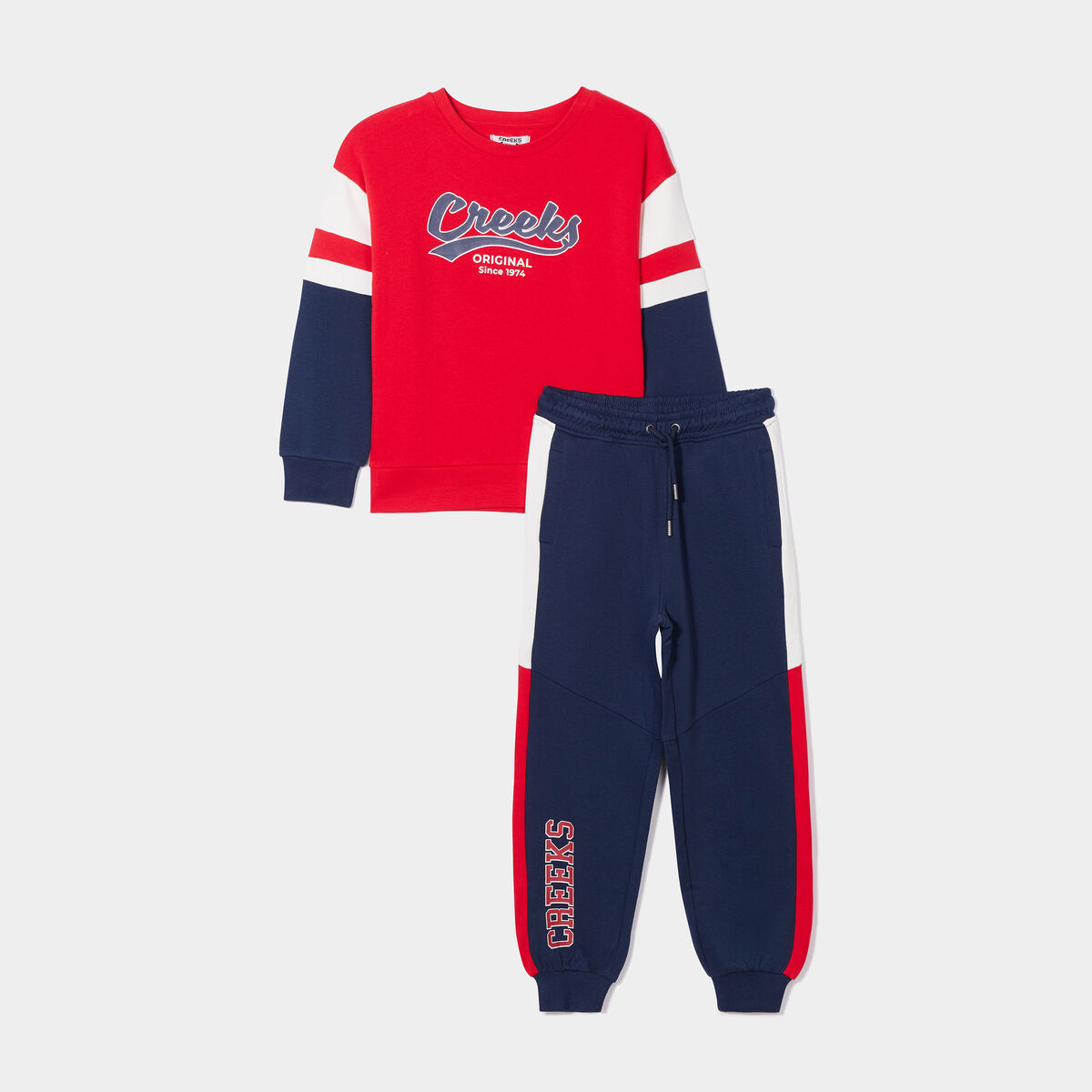 ensemble jogging molleton bleu marine gar&ccedil;on