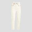 Pantalon droit taille haute ivoire femme