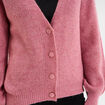 Gilet boutonn&eacute; col en V vieux rose femme