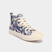 Tennis montantes en toile bleu femme