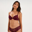 Soutien-gorge maxi push-up prune femme