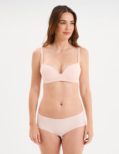 Soutien-gorge push-up triangle rose clair femme