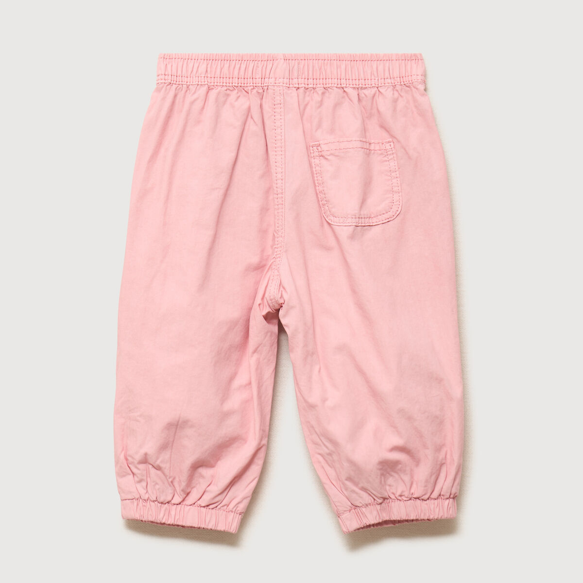 Pantalon jogger doublage coton rose poudr&eacute;e b&eacute;b&eacute; fille