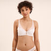 Soutien-gorge foulard padd&eacute; dentelle blanc femme