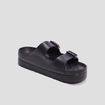 Mules de plage plateformes noir femme