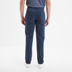 Pantalon chino droit stretch retroussé bleu foncé homme