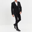 Gilet de costume droit boutonné noir homme