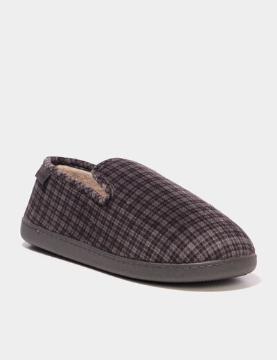 Chaussons fourr&eacute;s Isotoner gris homme