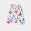 Sweat hoodie &agrave; capuche Sonic Knuckles blanc gar&ccedil;on