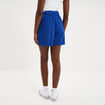 Short large broderie anglaise coton bleu electrique femme
