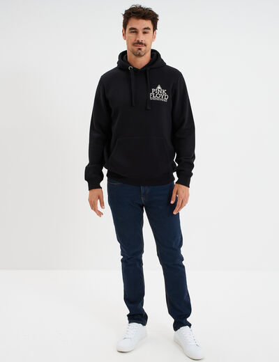 Sweat hoodie 1 poche Pink Floyd noir homme
