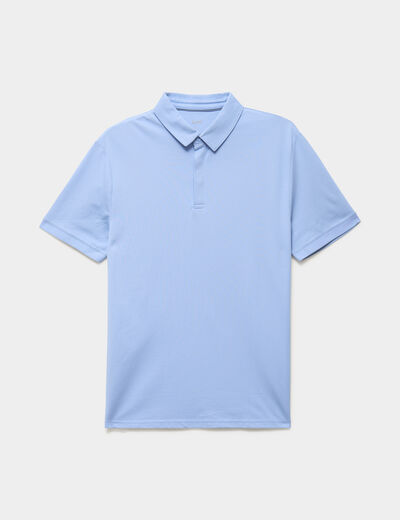 Polo manches courtes bleu ciel homme