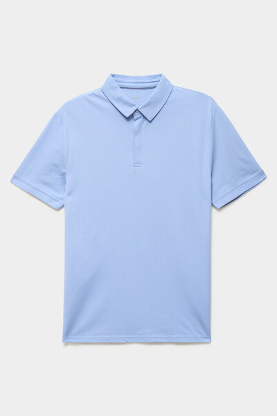 Polo manches courtes bleu ciel homme
