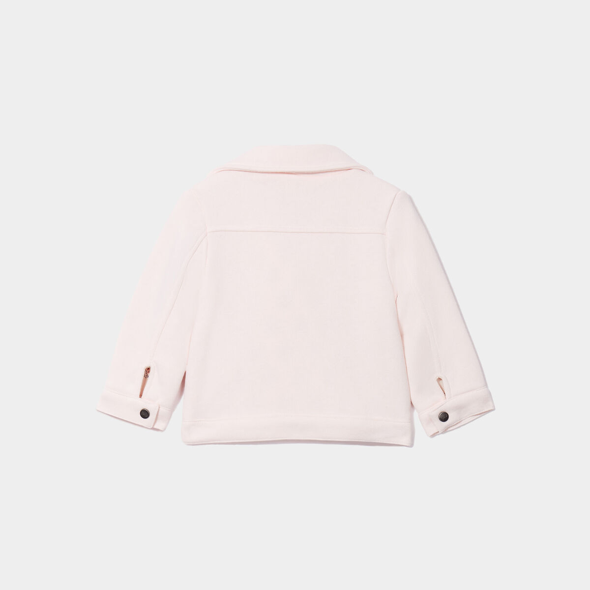 Veste esprit biker droite rose clair bébé fille