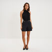 Short droit &agrave; pont noir femme