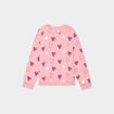 Sweat col rond manches longues rose fille