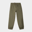 Pantalon droit battle taille élastiquée vert kaki femme