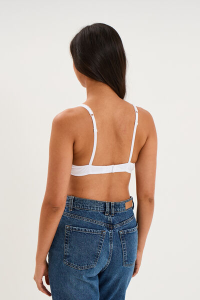 Soutien-gorge foulard coton majoritaire blanc femme