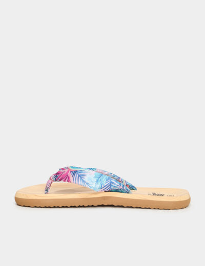 Tongs de plage multicolore femme