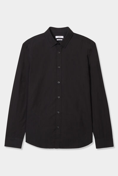 Chemise manches longues Studio noir homme