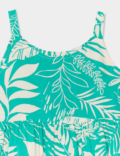 Robe longue à bretelles vert fille