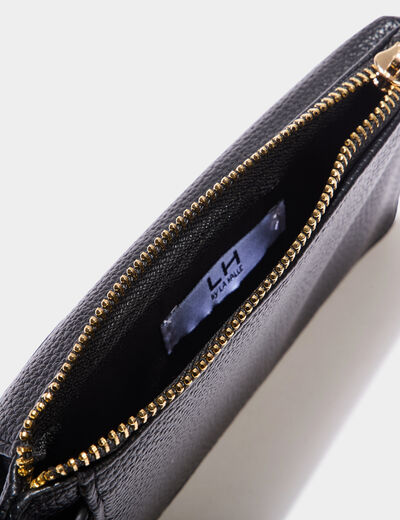 Sac pochette de téléphone noir femme