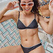 Bas de maillot de bain noir femme