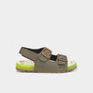 Sandales avec boucles Kickers vert kaki garçon