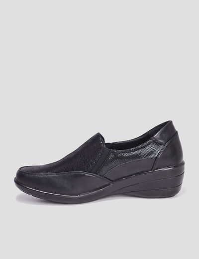 Loafers pied large Confortissimo noir femme