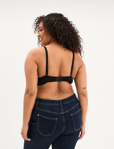Soutien-gorge corbeille embo&icirc;tant noir femme grande taille