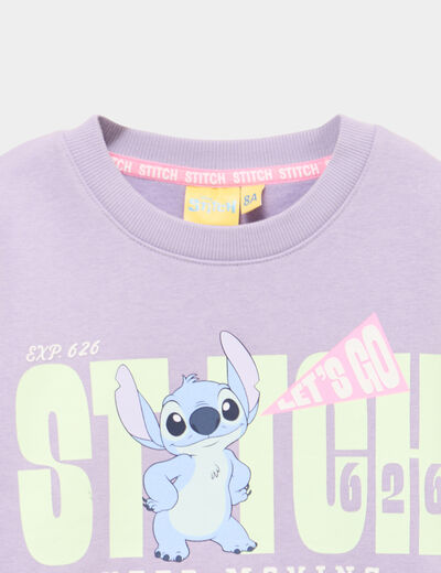 Sweat manches longues Stitch parme fille