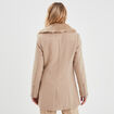 Manteau droit zippé beige femme