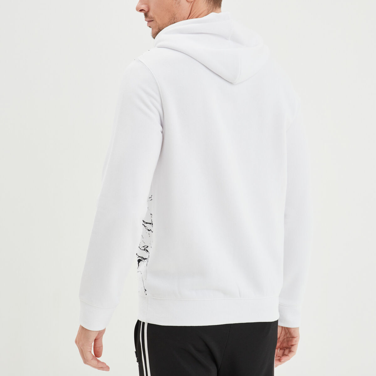 Sweat à capuche hoodie Liberto blanc homme