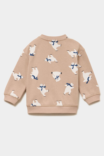Ensemble 2 pi&egrave;ces sweat et pantalon sable b&eacute;b&eacute; gar&ccedil;on