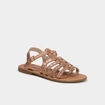 Sandales multibrides couleur argent fille