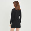 Robe courte plis devant Mosquitos noir femme