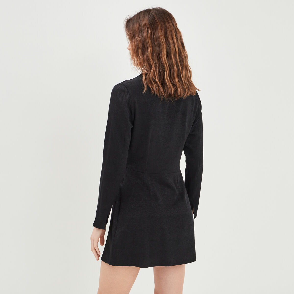 Robe courte plis devant Mosquitos noir femme
