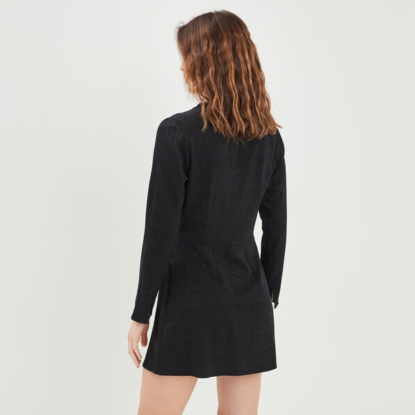 robe courte plis devant mosquitos noir femme Robe courte plis devant Mosquitos noir femme