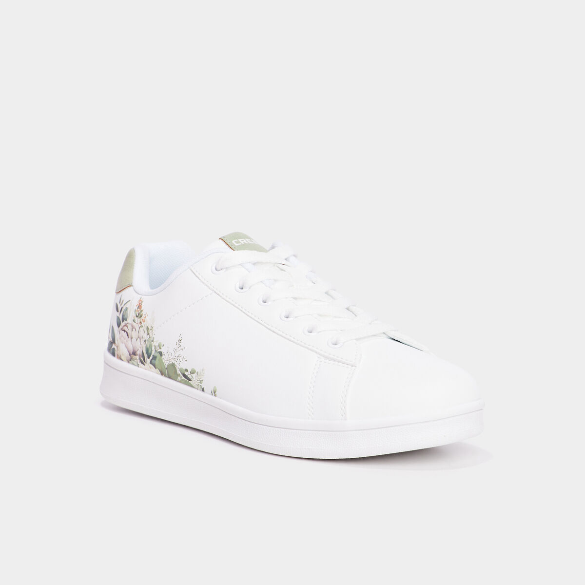 Baskets &agrave; lacets vert clair femme