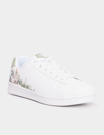 Baskets &agrave; lacets vert clair femme