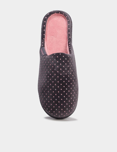 Chaussons mules Isotoner rose femme