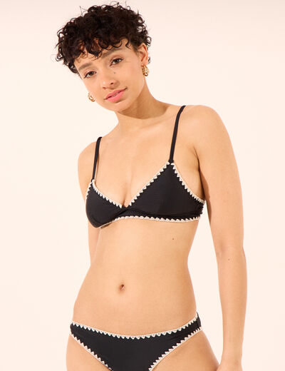 Haut de maillot de bain triangle noir femme