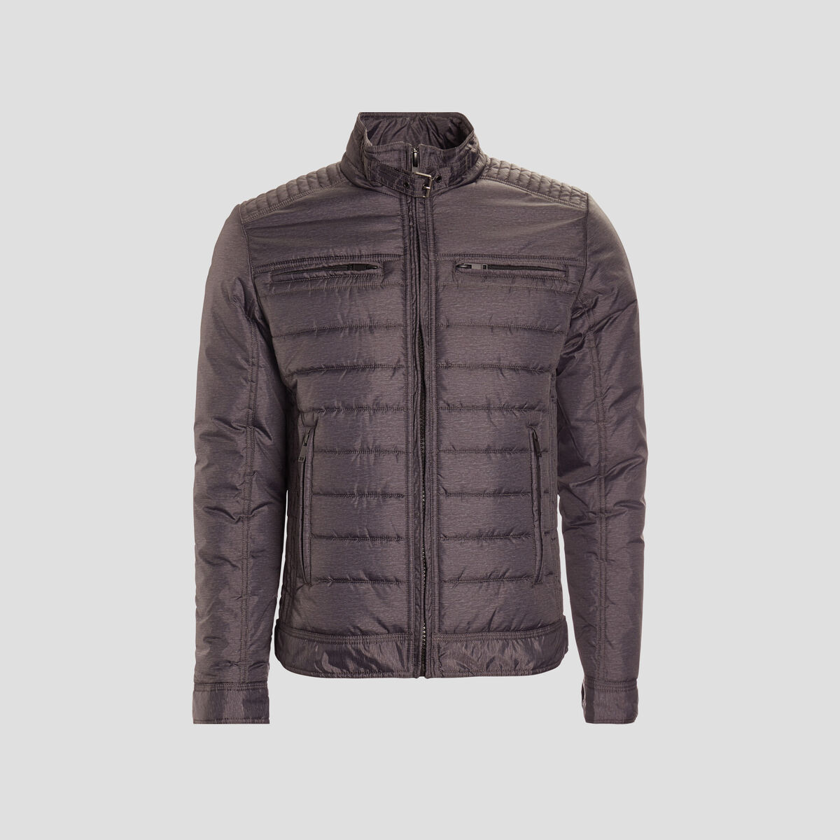 Blouson droite zippée gris homme