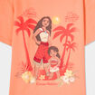 T-shirt manches courtes coton Vaiana orange clair fille