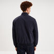 Blouson d&eacute;perlant col montant bleu fonc&eacute; homme