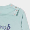 T-shirt boutonné manches longues coton vert clair bébé garçon