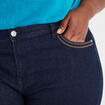 Bermuda taille haute 5 poches denim brut femme grande taille