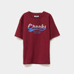 T-shirt col rond manches courtes coton bordeaux garçon