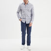 Pantalon chino droit stretch bleu foncé homme